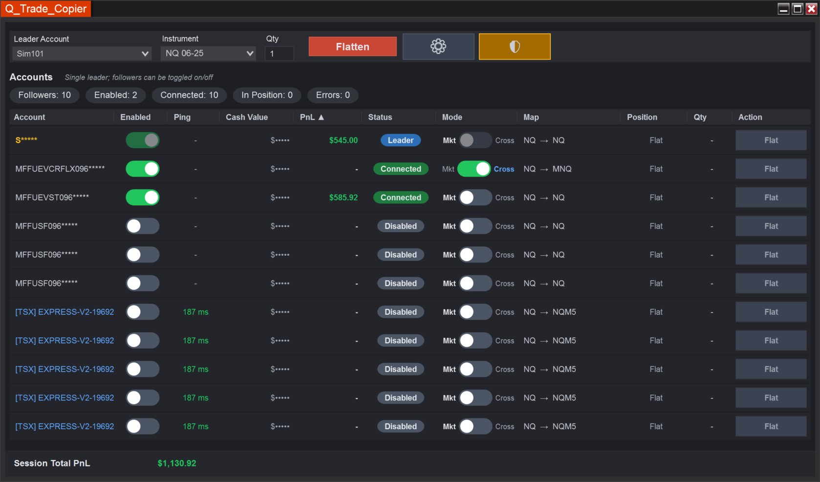 Q-TradeCopier preview